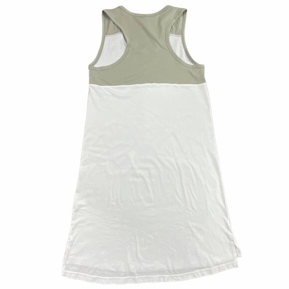 LAT Ladies Racerback Tank Dress Taupe White Size Small - Picture 2 of 8